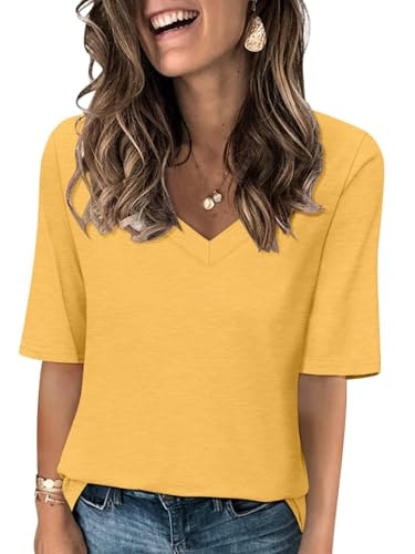 Ticticmiss Women's V-Neck Half-Sleeve T-Shirt: $12.73 Ticticmiss Women's V-Neck Half-Sleeve T-Shirt: $12.73