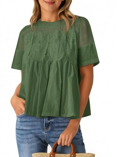 Cicy Bell Women's Lace Peplum Blouse: $31.44