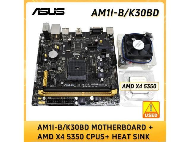 Asus AM1I-B Motherboard and AMD 5350 CPU 4-Pack: $124.29