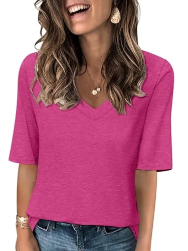 Ticticmiss Women's V-Neck Half-Sleeve T-Shirt: $14.43 Ticticmiss Women's V-Neck Half-Sleeve T-Shirt: $14.43