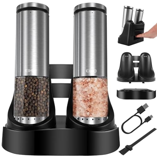 Eiho USB Rechargeable Electric Salt and Pepper Grinder Set: $33.99