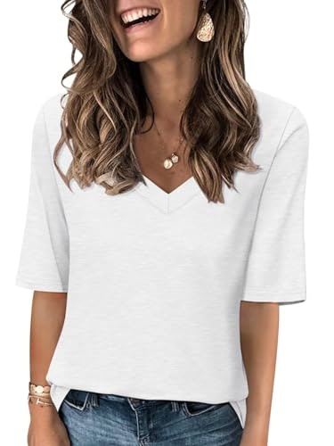 Ticticmiss Women's V-Neck Half-Sleeve T-Shirt: $12.73
