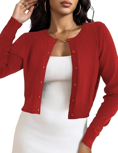 Letdiosto Women's Cropped Knit Cardigan Bolero Shrug: $22.09 Letdiosto Women's Cropped Knit Cardigan Bolero Shrug: $22.09