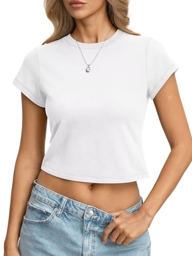 EasyGala Women's Short Sleeve Cotton Crop Top: $14.99 EasyGala Women's Short Sleeve Cotton Crop Top: $14.99