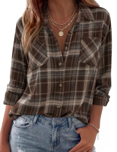 Zeagoo Women's Plaid Flannel Shirt Jacket: $16.99 Zeagoo Women's Plaid Flannel Shirt Jacket: $16.99