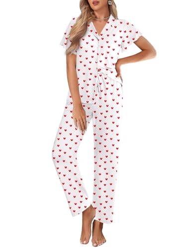 Ekouaer Women's Ruffle Sleeve Button-Up Pajama Set: $25.26 Ekouaer Women's Ruffle Sleeve Button-Up Pajama Set: $25.26