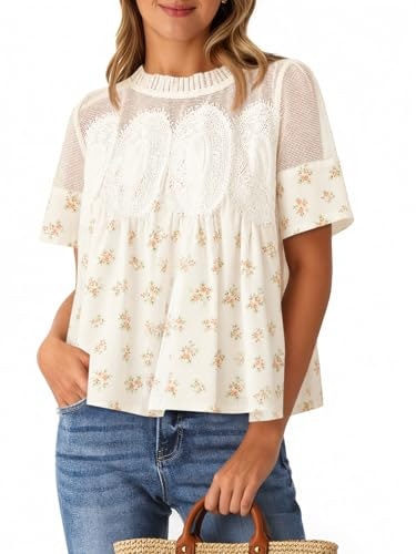 Cicy Bell Women's Floral Lace Peplum Blouse: $31.44 Cicy Bell Women's Floral Lace Peplum Blouse: $31.44