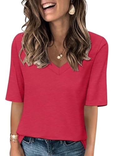 Ticticmiss Women's V-Neck Half-Sleeve T-Shirt: $12.73 Ticticmiss Women's V-Neck Half-Sleeve T-Shirt: $12.73