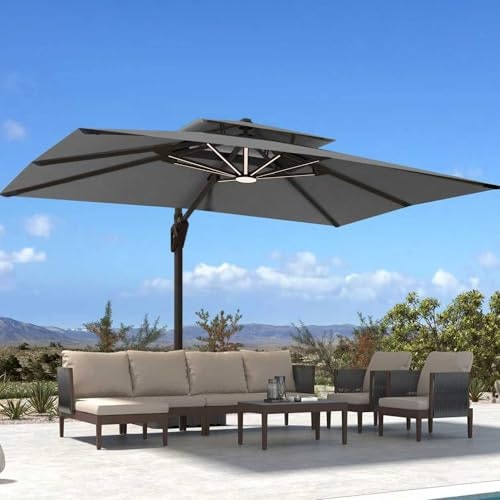 Deconk 10x13-Foot Cantilever Patio Umbrella with LED Lights: $339.99 Deconk 10x13-Foot Cantilever Patio Umbrella with LED Lights: $339.99