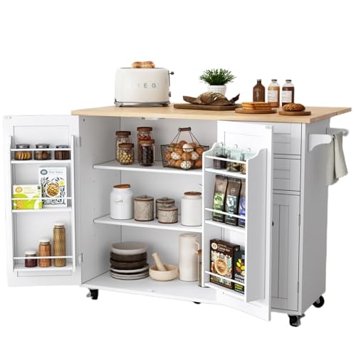 HLR Rolling Kitchen Island with Drop-Leaf Countertop: $198.89 HLR Rolling Kitchen Island with Drop-Leaf Countertop: $198.89