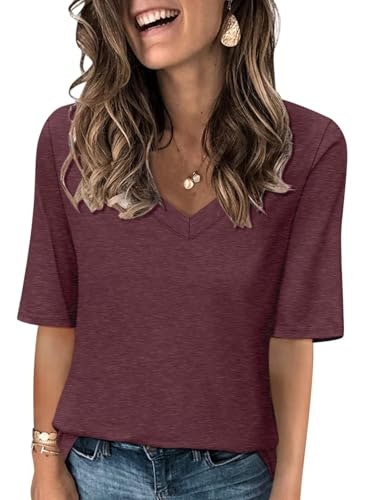 Ticticmiss Women's V-Neck Half-Sleeve T-Shirt: $12.73 Ticticmiss Women's V-Neck Half-Sleeve T-Shirt: $12.73