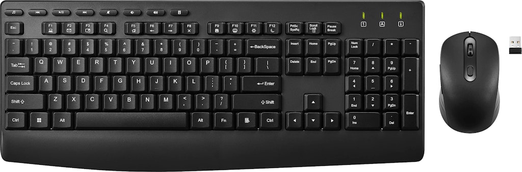 Best Buy Essentials Full-Size Wireless Membrane Keyboard and Mouse Bundle: $19.99 Best Buy Essentials Full-Size Wireless Membrane Keyboard and Mouse Bundle: $19.99