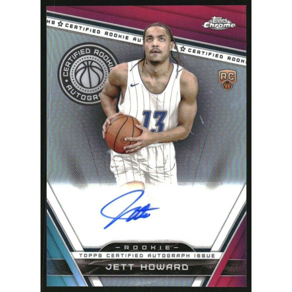 2023-24 Topps Chrome Jett Howard Rookie Autograph Refractor: $18 2023-24 Topps Chrome Jett Howard Rookie Autograph Refractor: $18