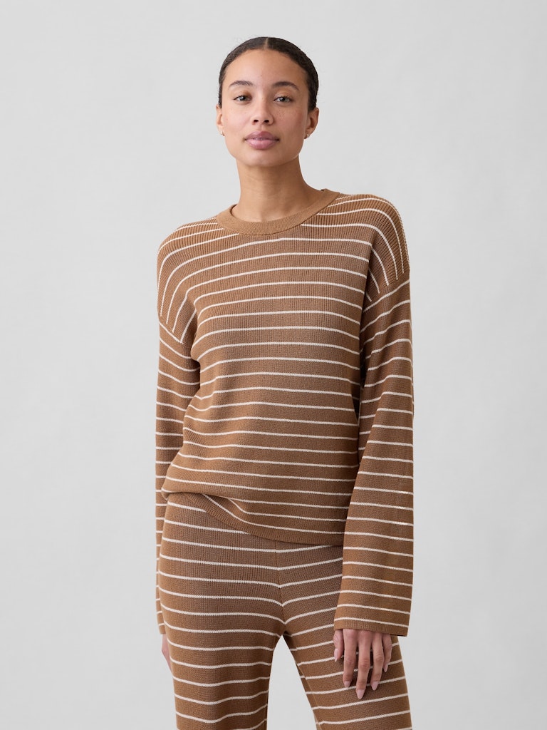 Relaxed Shaker-Stitch Crewneck Sweater: $24.99 Relaxed Shaker-Stitch Crewneck Sweater: $24.99