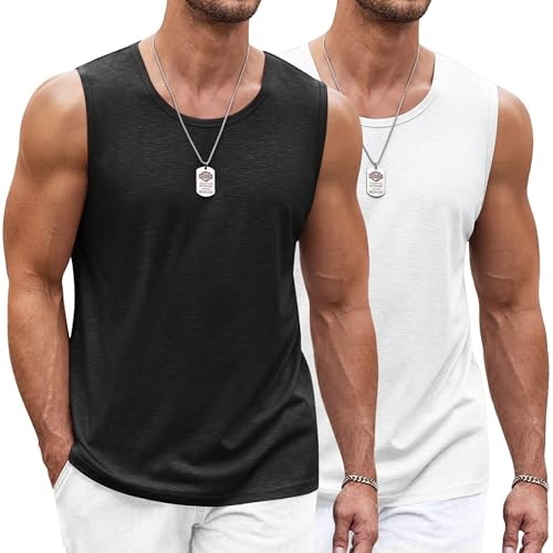 Coofandy Men's Sleeveless Workout Muscle Tank Shirt 2-Pack: $17.98 Coofandy Men's Sleeveless Workout Muscle Tank Shirt 2-Pack: $17.98