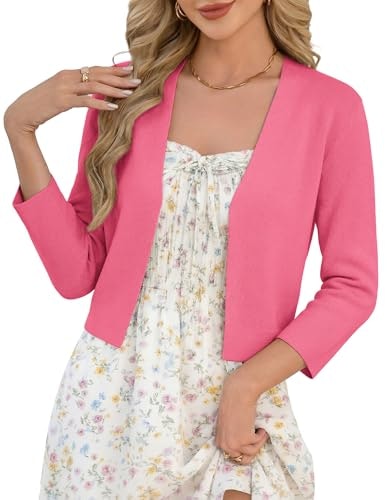 Grace Karin Women's Cropped 3/4-Sleeve Open Front Cardigan: $19.99 Grace Karin Women's Cropped 3/4-Sleeve Open Front Cardigan: $19.99