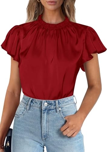 Prettygarden Women's Satin Business Casual Blouse: $12.74