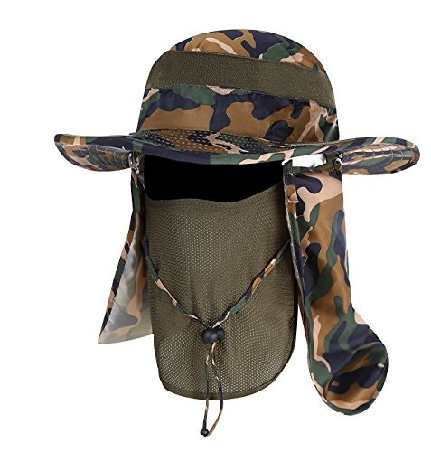 Y.R.Lover Wide-Brim Outdoor Sun Protection Fishing Cap with Removable Flap: $8.49 Y.R.Lover Wide-Brim Outdoor Sun Protection Fishing Cap with Removable Flap: $8.49