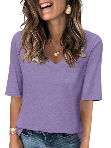 Ticticmiss Women's V-Neck Half-Sleeve T-Shirt: $12.73 Ticticmiss Women's V-Neck Half-Sleeve T-Shirt: $12.73