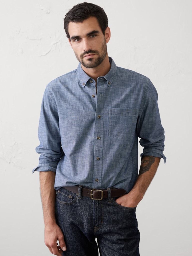 Standard-Fit Softwash Cotton Shirt: $37.50