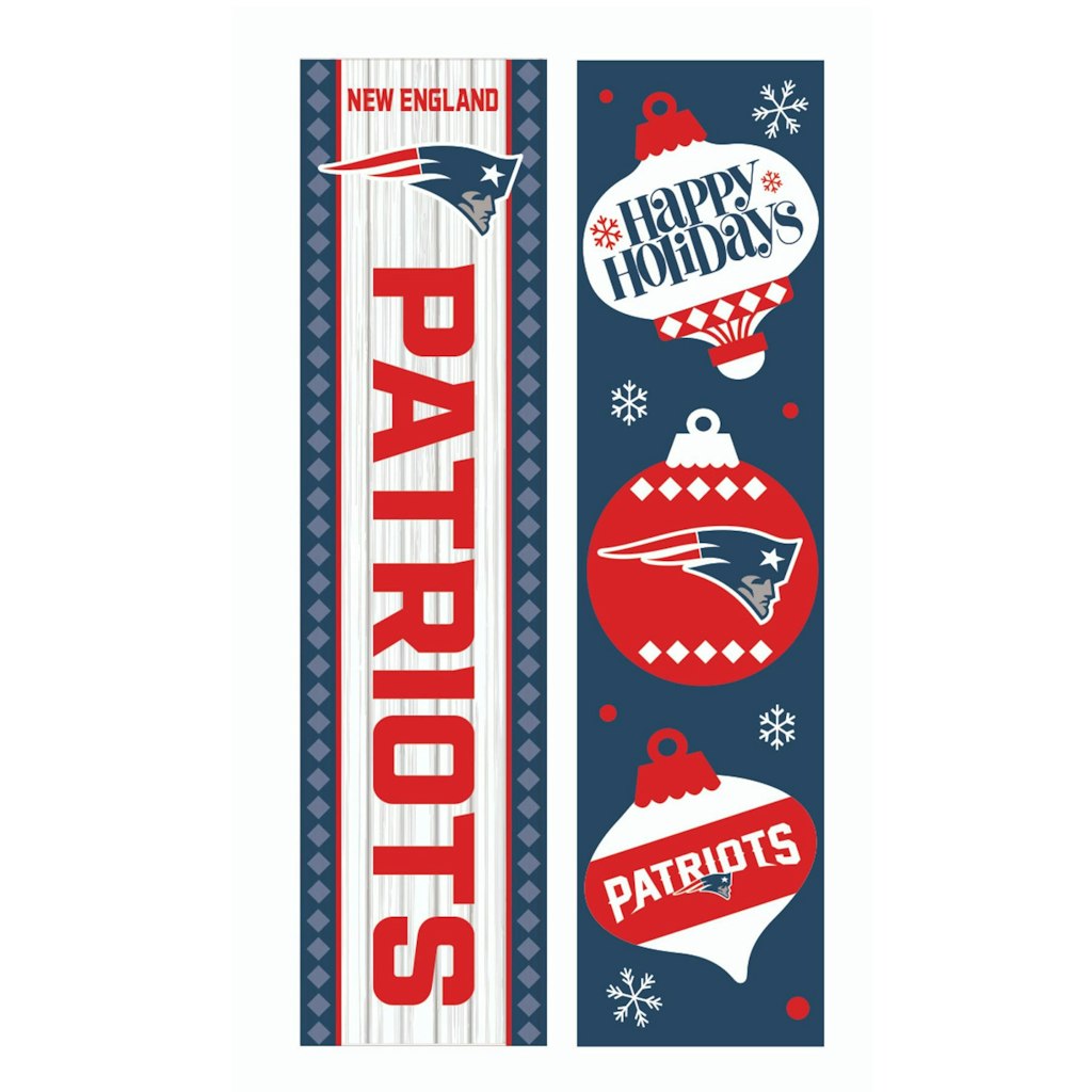 New England Patriots 47-inch Double-Sided Christmas Leaner Fan Sign: $79.99 New England Patriots 47-inch Double-Sided Christmas Leaner Fan Sign: $79.99