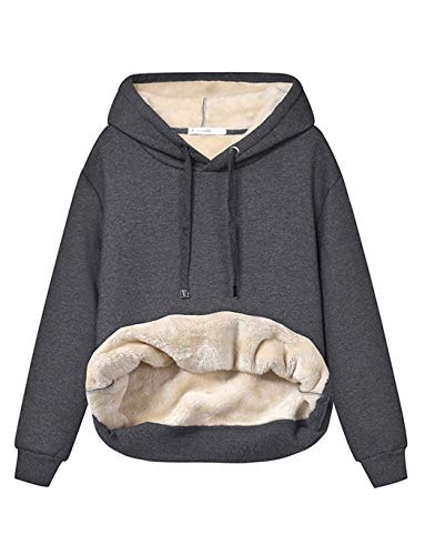 Haellun Women's Fleece Sherpa Lined Pullover Hoodie: $31.97 Haellun Women's Fleece Sherpa Lined Pullover Hoodie: $31.97
