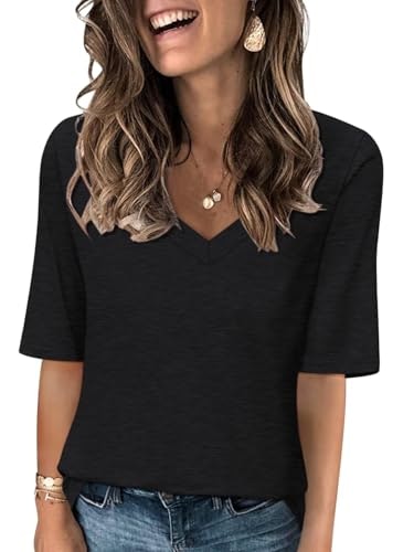 Ticticmiss Women's V-Neck Half-Sleeve T-Shirt: $9.99 Ticticmiss Women's V-Neck Half-Sleeve T-Shirt: $9.99