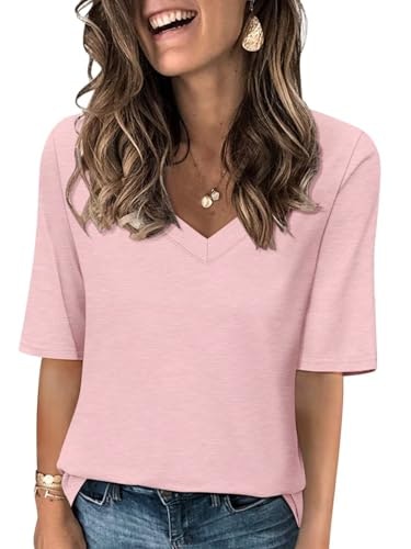 Ticticmiss Women's V-Neck Half-Sleeve T-Shirt: $12.73 Ticticmiss Women's V-Neck Half-Sleeve T-Shirt: $12.73