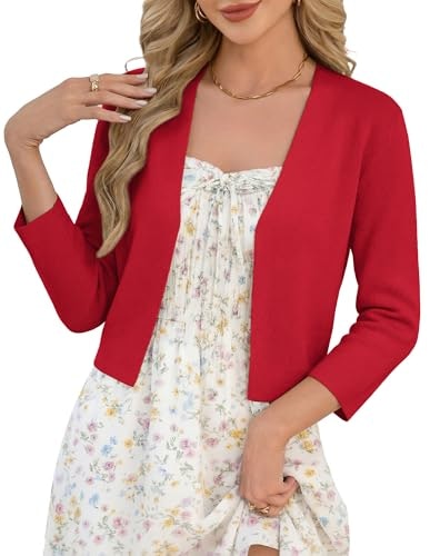 Grace Karin Women's Cropped 3/4 Sleeve Cardigan Sweater: $19.98