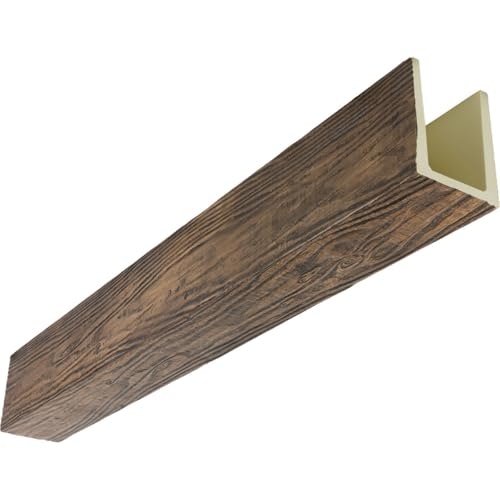 Ekena Millwork 3.5" x 5.5" x 96" Heritage Timber Faux Wood U-Beam: $151.94