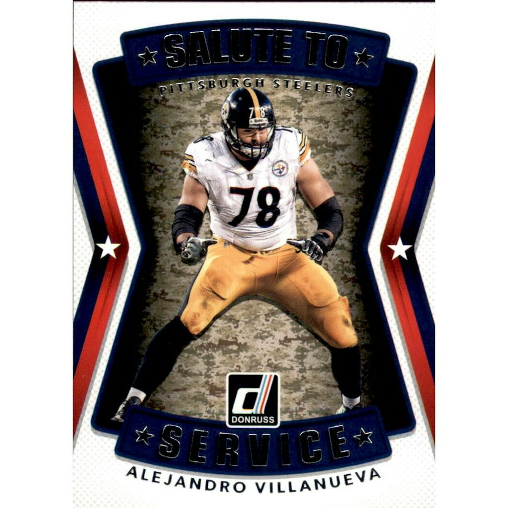 2017 Donruss Salute to Service Alejandro Villanueva Card: $22.50 2017 Donruss Salute to Service Alejandro Villanueva Card: $22.50