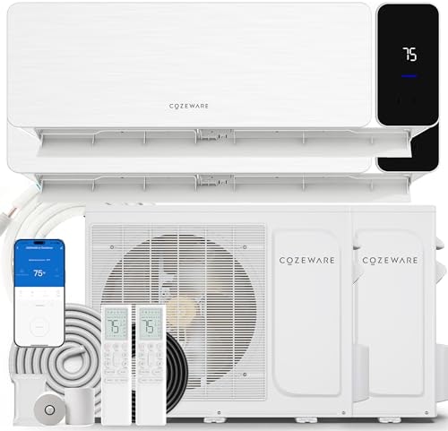 Cozeware 24,000 BTU 230V 20 SEER2 WiFi Mini Split AC and Heating System: $968.99 Cozeware 24,000 BTU 230V 20 SEER2 WiFi Mini Split AC and Heating System: $968.99