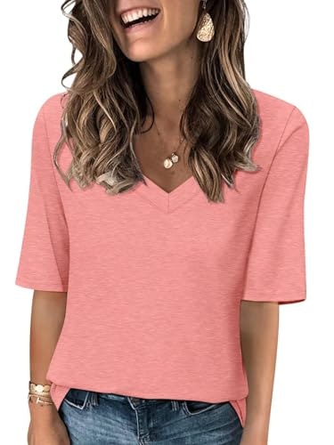 Ticticmiss Women's V-Neck Half-Sleeve T-Shirt: $12.73 Ticticmiss Women's V-Neck Half-Sleeve T-Shirt: $12.73