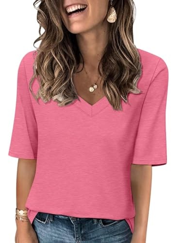 Ticticmiss Women's V-Neck Half-Sleeve T-Shirt: $12.73