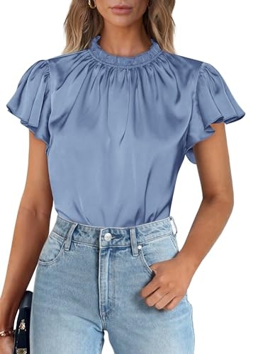 Prettygarden Women's Satin Business Casual Blouse: $12.74 Prettygarden Women's Satin Business Casual Blouse: $12.74