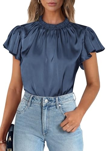 Prettygarden Women's Satin Business Casual Blouse: $11.04 Prettygarden Women's Satin Business Casual Blouse: $11.04