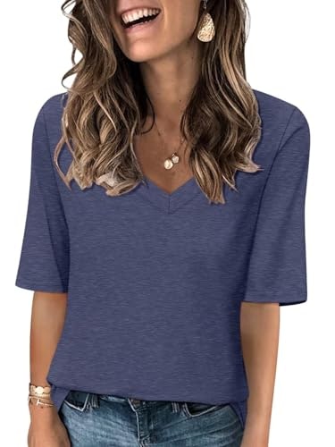 Ticticmiss Women's V-Neck Half-Sleeve T-Shirt: $12.73 Ticticmiss Women's V-Neck Half-Sleeve T-Shirt: $12.73