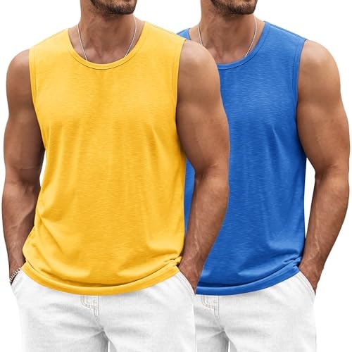 Coofandy Men's Cut Off Workout Tank Top 2-Pack: $17.99 Coofandy Men's Cut Off Workout Tank Top 2-Pack: $17.99