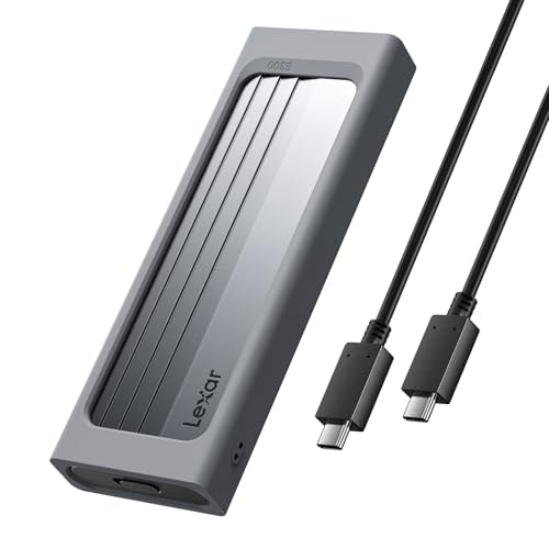 Lexar E300 M.2 NVMe USB-C 10Gbps SSD Enclosure: $12.99