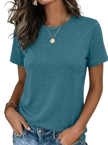 Zeagoo Women's Crewneck Short Sleeve T-Shirt: $8.49