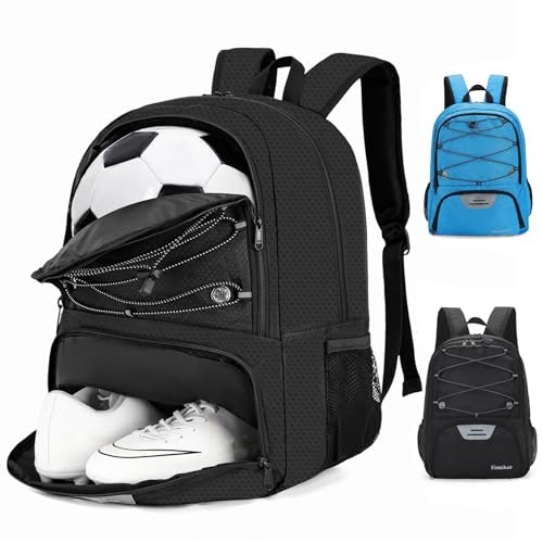 Hsmihair Soccer Backpack with Ball Compartment and Cleat Pocket: $16.99 Hsmihair Soccer Backpack with Ball Compartment and Cleat Pocket: $16.99