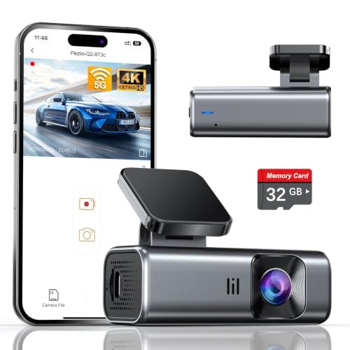 Galphi 4K Front Dash Cam with 32GB SD Card: $42.48