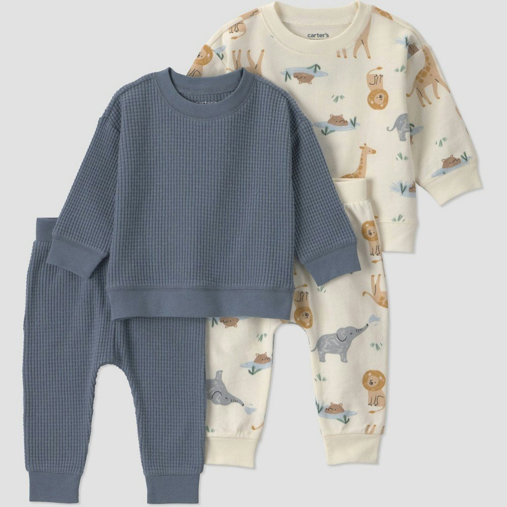 Carter's Just One You Baby Boys' 4-Piece Safari Sweatshirt and Jogger Set: $20 Carter's Just One You Baby Boys' 4-Piece Safari Sweatshirt and Jogger Set: $20