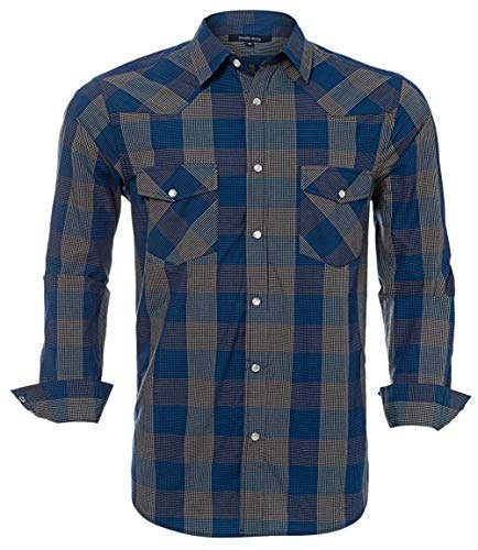Men's Western Plaid Long Sleeve Snap Button Shirt: $25.49 Men's Western Plaid Long Sleeve Snap Button Shirt: $25.49