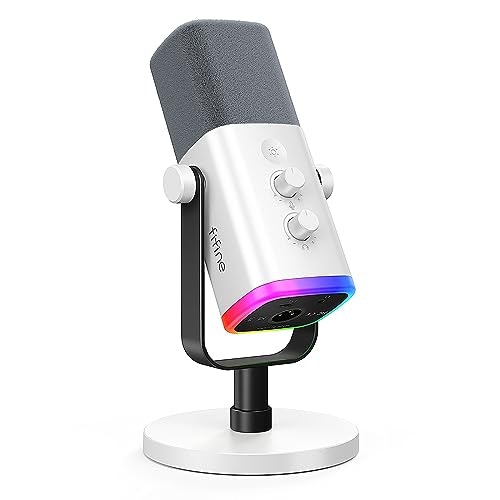Fifine AmpliGame AM8W XLR/USB Gaming Microphone: $50.14