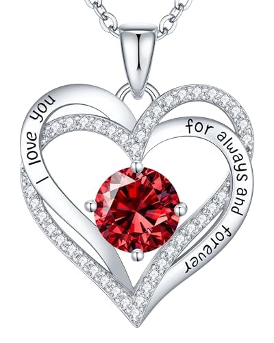 CDE S925 Silver Heart Birthstone Necklace: $101.99 CDE S925 Silver Heart Birthstone Necklace: $101.99