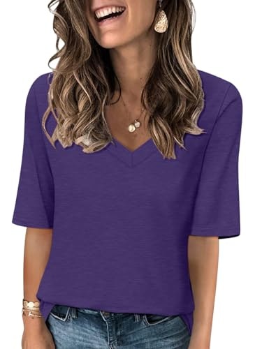 Ticticmiss Women's V-Neck Half-Sleeve T-Shirt: $14.43 Ticticmiss Women's V-Neck Half-Sleeve T-Shirt: $14.43
