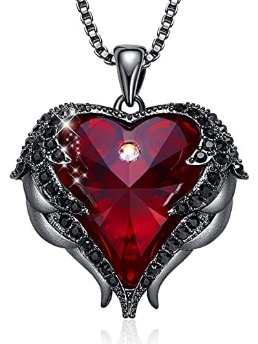 CDE Angel Wings Heart Birthstone Necklace: $29.99 CDE Angel Wings Heart Birthstone Necklace: $29.99