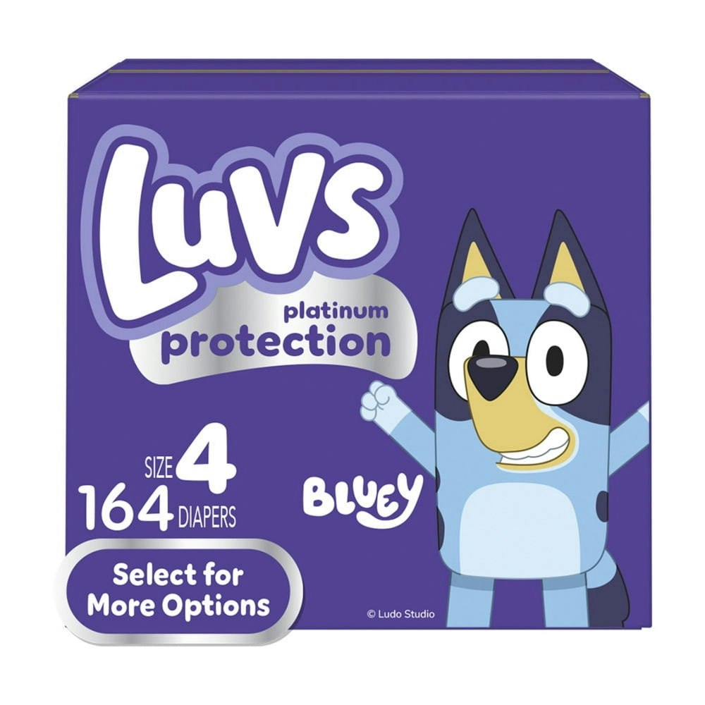 Luvs Platinum Protection Baby Diapers Size 4 164-Count: $47.99 Luvs Platinum Protection Baby Diapers Size 4 164-Count: $47.99