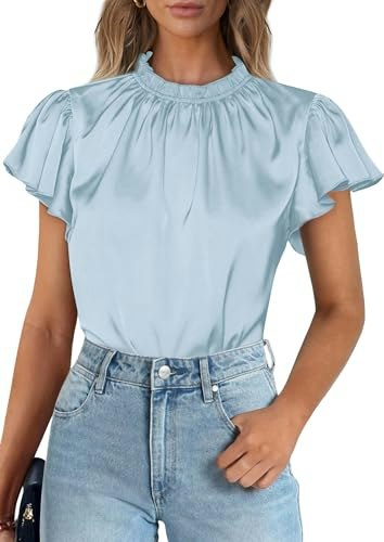 Prettygarden Women's Satin Business Casual Blouse: $12.74